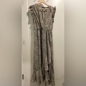 BTFBM Black and White Floral Maxi Dress